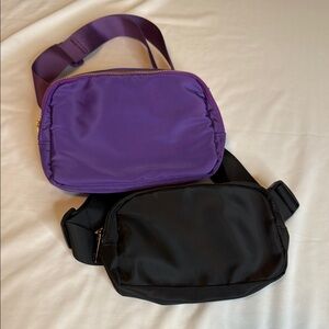 Purple and Black Crossbody/Bum Bags/Fanny Pack